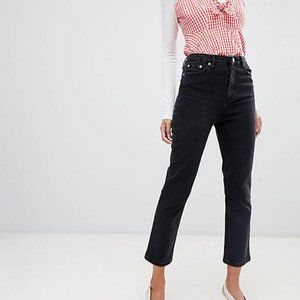 ASOS Warehouse slim cut black jeans